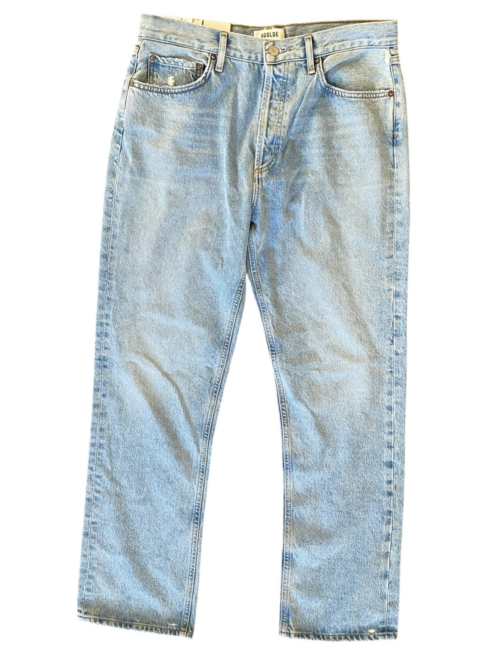 Agolde Lana Straight Leg Riptide Wash Lightly Distressed Jeans Sz 29 NWT - Picture 5 of 15